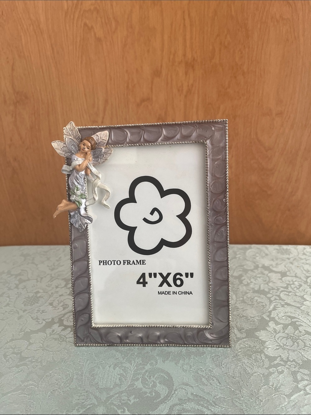 3D Fairy Picture Frame 4x6 Lavender Enamel Whimsical Fantasy Cottagecore Decor